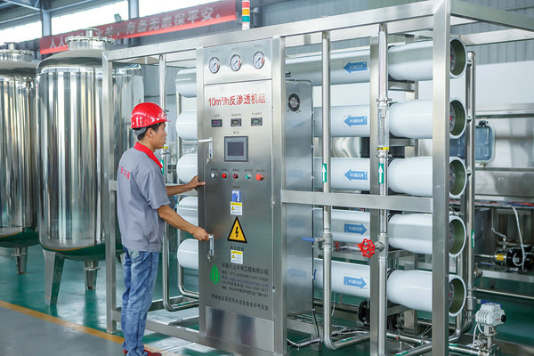 每小时10吨反渗透直饮桶装纯净水设备